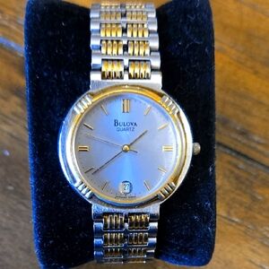 Vintage Bulova Silver and Gold Classic Watch